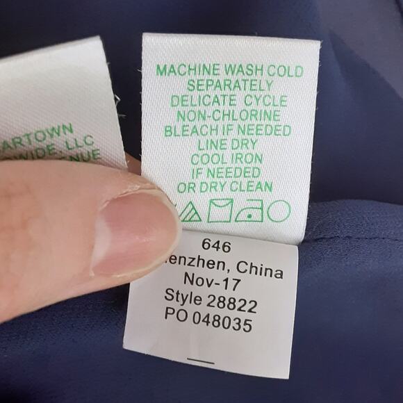 Lilly Pulitzer Pearl Soft Shift Dress Navy Blue Solid Womens 8 Sleeveless Resort - Picture 11 of 13